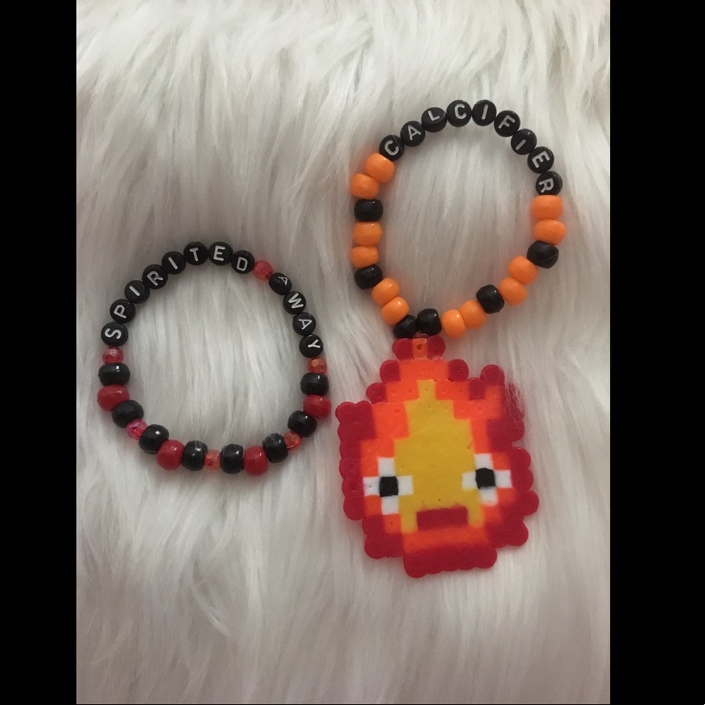 ✨🔥❤️ Calcifer Perler Bracelet Set ❤️🔥✨